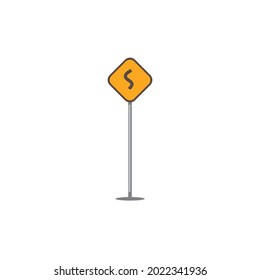 billboard attention hightway sign  icon vector illustration design template web