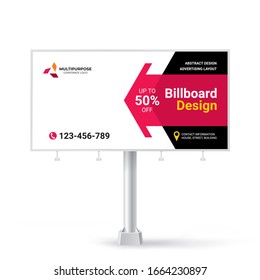 Billboard, banner design ideas for outdoor advertising, inspirational graphic design for placing photos and text, vector background	