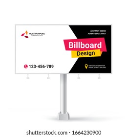 Billboard, banner design ideas for outdoor advertising, inspirational graphic design for placing photos and text, vector background	