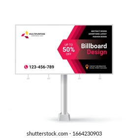 Billboard, banner design ideas for outdoor advertising, inspirational graphic design for placing photos and text, vector background	