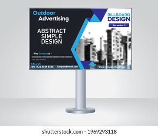 Billboard, banner design, outdoor advertising,  Modern business concept abstract design vector