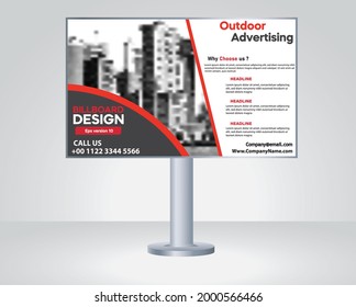 Billboard, banner design, outdoor advertising, Modern business concept abstract design vector