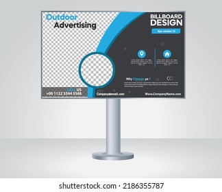 Billboard, banner design, outdoor advertising,  Modern business concept abstract design vector