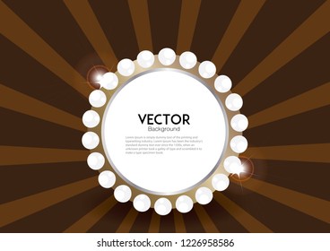 Billboard banner with light bulb background for template.