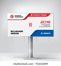 Billboard banner, modern design for outdoor advertising, template for posting photos and text, graphic background vector