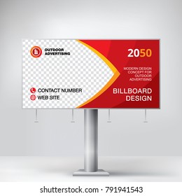 Billboard Banner, Modern Design For Outdoor Advertising, Template For Posting Photos And Text, Graphic Background Vector