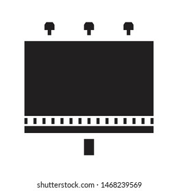 billboard black icon isolated vector illustration