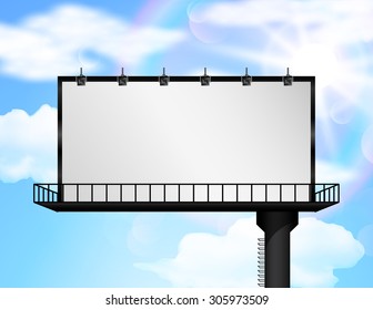 Billboard of blank for new advertisement.vector