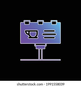 Billboard blue gradient vector icon