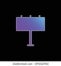 Billboard blue gradient vector icon