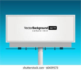 Billboard with blue sky vector background