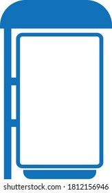 Billboard en el vector del icono de bus (versión azul)