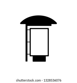billboard in bus stop icon. Element of advertising billboard icon. Premium quality graphic design icon. Signs and symbols collection icon for websites, web design