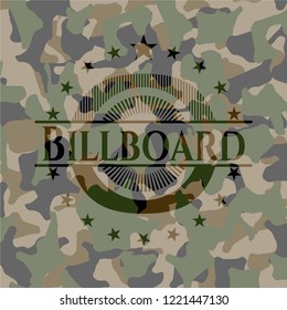 Billboard camouflaged emblem