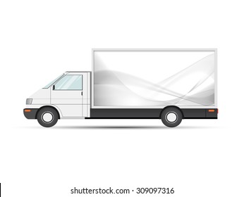 billboard in the car template isolated on white background vector design