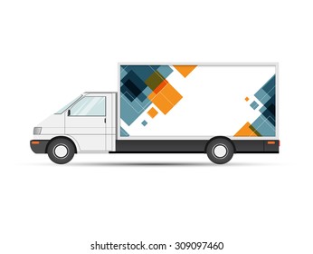 billboard in the car template isolated on white background vector design