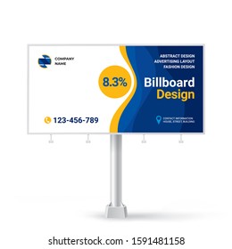 Billboard, creative advertising banner design, layout for placing photos and text, trending graphic style

