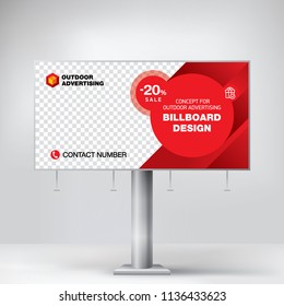 Billboard, creative design for outdoor advertising, banner for posting photos and text, modern graphic background, business concept for promotion