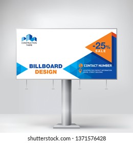 Billboard, creative design for outdoor advertising, stylish background for photos and text. Banner template for product promotion.