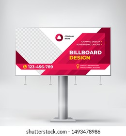 Billboard, creative design for outdoor advertising, outdoor banner for advertising goods and services