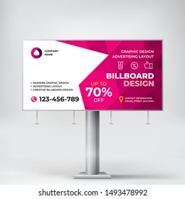 Billboard, creative design for outdoor advertising, outdoor banner for advertising goods and services