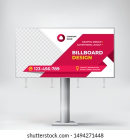 Billboard, creative design for outdoor advertising, outdoor banner for advertising goods and services