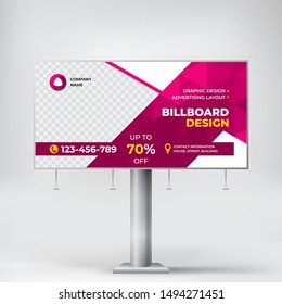 Billboard, creative design for outdoor advertising, outdoor banner for advertising goods and services