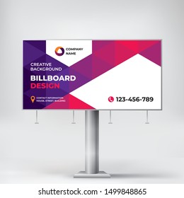 Billboard, creative design for outdoor advertising, banner template for product promotion.