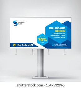 Billboard, creative design for outdoor advertising, banner for posting photos and text, modern graphic background, business concept for promotion