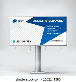 Billboard, creative design for outdoor advertising, stylish geometric background for photos and text. Banner template for product promotion.