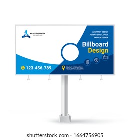 Billboard design, banner design ideas for outdoor advertising, inspirational graphic design for placing photos and text, vector background	