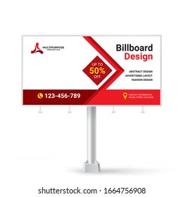 Billboard design, banner design ideas for outdoor advertising, inspirational graphic design for placing photos and text, vector background	