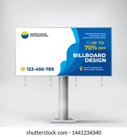 Billboard design, cool banner for outdoor advertising, posting photos and text. Creative graphic background for product promotion