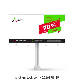 Billboard-Design, kreativer Hintergrund für Außenwerbung, Messestand für die Platzierung von Fotos und Text