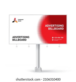 Billboard design, creative background for outdoor advertising, exhibition stand for placing photos and text