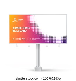 Billboard design, creative background for outdoor advertising, exhibition stand for placing photos and text