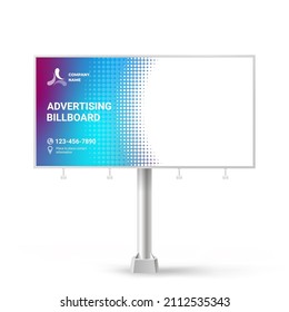 Billboard design, creative background for outdoor advertising, exhibition stand for placing photos and text