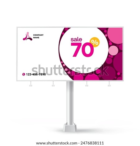 Billboard design, creative background for outdoor advertising, exhibition stand for placing photos and text