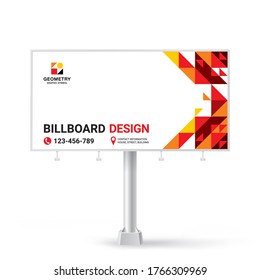Diseño de cartón, estilo geométrico creativo, plantilla de logotipo hecha de formas geométricas