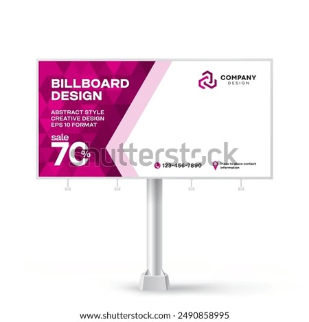 Billboard design, creative geometric style, photo and text template