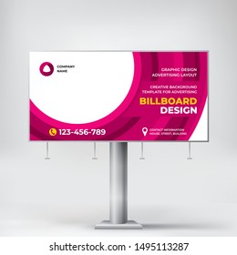 Billboard design, fashionable geometric style, banner template for advertising goods and services