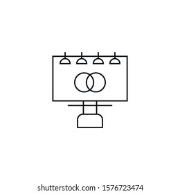 billboard design - minimal line web icon. simple vector illustration. concept for infographic, website or app.