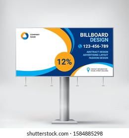 Billboard Design, Modern Layout Of Advertising Banner For Promotion Of Goods And Services