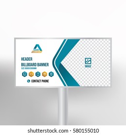 Billboard design, multipurpose banner template for posting photos and text, graphic background vector