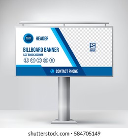 Billboard-Design, Mehrzweck-Banner-Vorlage für die Aufnahme von Fotos und Text, grafischer Hintergrund, Vektorgrafik