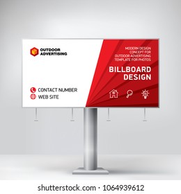 
Billboard design, template banner for outdoor advertising, posting photos and text. Modern business concept. Creative background