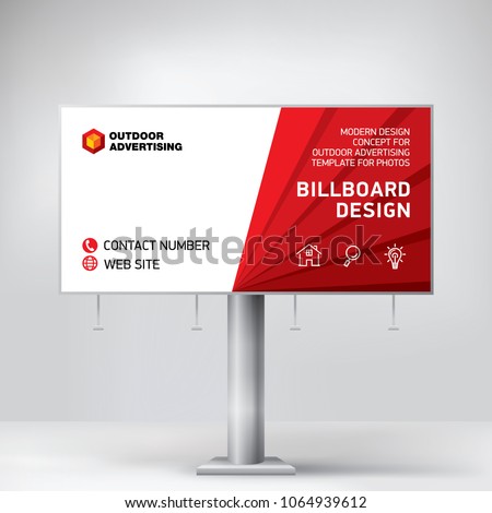 billboard design template banner outdoor advertising stock vector