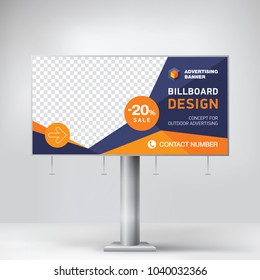 
Billboard design, template for outdoor advertising, posting photos and text. Modern business concept. Creative background in EPS 10 format