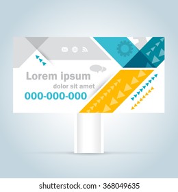 billboard design template stripes and arrows geometric abstract