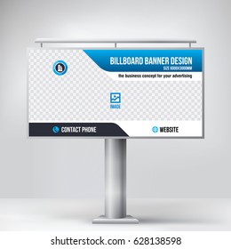 Billboard design, a universal template for placement advertising, ready layout for photos and text, vector background.